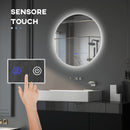 Specchio Bagno Rotondo Ø70 cm con Luci LED  3 Tonalità Interruttori Touch e Design Antiappannamento    