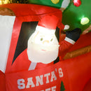 Babbo Natale con Camion e Albero Gonfiabile 215x102x180 cm con Luci a LED 