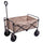 Carrello Portatutto 81 L Pieghevole con Ruote 90x54x100,5 cm Struttura in Acciaio Sabbia