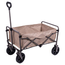 Carrello Portatutto 81 L Pieghevole con Ruote 90x54x100,5 cm Struttura in Acciaio Sabbia      