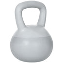 Kettlebell per Allenamento 6 Kg in PVC e Sabbia Metallica Grigio