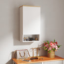 Armadietto Bagno Pensile a Muro 40x27x77 cm con Mensole Regolabili in Legno e MDF Bianco  