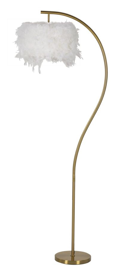online Lampada da Terra Semi Arc 60x33x170 cm in Ferro e Plastica Bianco e Oro