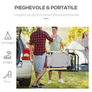 Sedia Sdraio Zero Gravity Reclinabile 89x65x113 cm in Acciaio e Tessuto Oxford Grigio Chiaro