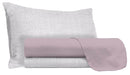 Set Lenzuola Sopra Sotto e Federe in Cotone Rosa Antico Varie Misure
