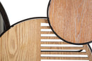 Specchio da Muro Woody 123,2x4,4x63,5 cm in Ferro e Specchio e MDF Multicolor      