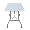 Tavolo da Campeggio Picnic Pieghevole Portatile Richiudibile in Valigia in PE 180x74x74 cm 