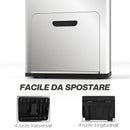 Pattumiera a Pedale 3 Sezioni da 56L 45,7x35,8x76 cm Argento  