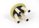 Pouf in Tessuto e Legno di Pino 29x29x20 cm Fumer Jimmy Verde