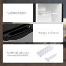 Frigo Portatile 35L con Ripiano Rimovibile e Temperatura Regolabile 47x44.2x48.8 cm Argento      