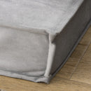 Cuccia per Cani e Gatti 99x71x28 cm in Tessuto Effetto Velluto Grigio