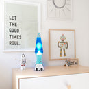 Lampada Lava Lamp 40cm Base Azzurra con Panda e Magma Blu