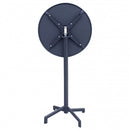 Tavolo Alto Vega Ø60x102 h cm in Acciaio Grigio scuro