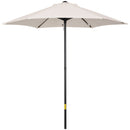 Ombrellone da Giardino Rotondo Ø196x204 cm in Alluminio e Poliestere Crema    