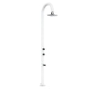 Doccia da Giardino in Alluminio Soffione LED Quadrato con Termometro LCD Sined Luna Alu Bianco 