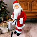 Pupazzo Babbo Natale H45 cm Carillon con Suoni e Movimento Rosso