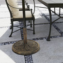 Base per Ombrellone Ø46x33 cm da 12 kg in Resina Metallo e Cemento Bronzo    