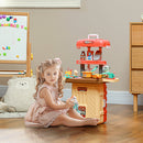 Cucina Giocattolo per Bambini 48x26x64 cm Trolley Portatile con 36 Pezzi   