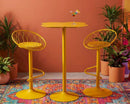 Tavolo Bar Clox Senape 60x0x60 cm in Metallo Senape      