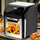 Friggitrice Aria Calda Air Fryer 12 L 1800W Display LCD 12 Programmi con Accessori Argento e Nero