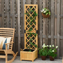 Fioriera da Giardino con Griglia 40x40x160 cm in Legno