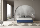 Letto Matrimoniale Senza Testata Imbottito in Similpelle Azelia Blu Varie Misure
