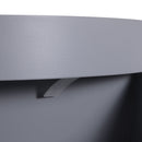 Tavolino da Caffè Rotondo con Cassetto Moderno Grigio Ø38x45 cm 