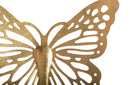 Set 4 Farfalle Decorative 3D da Muro in Ferro Oro