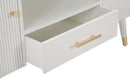 Mobile TV Matera 117x60x40 cm in Legno MDF e Ferro Bianco/Marrone