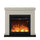 Camino Elettrico da Pavimento 99x88,3x25 cm Effetto Fiamma 1500W Sined Asciano Beige