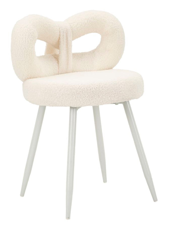 acquista Sedia Mini Ilary Bianca Ø40x67 cm in MDF e Spugna e Ferro e Poliestere Bianco