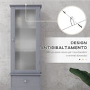 Mobile a Colonna da Bagno 40x27x171,5cm in MDF Grigio  