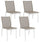 Set 4 Sedie da Giardino 50x61x88,5h cm Cruise Bianco
