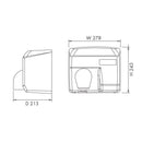 Asciugamani Elettrico Antivandalo con Fotocellula 2400W Vama Ariel BF Acciaio Bianco