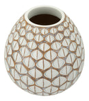 Vaso Resina Tibet Ø27x27 cm in Resina Bianco effetto lavato      