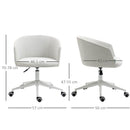 Sedia da Ufficio Operativa 57x56x70-78 cm in Tessuto Grigio Chiaro