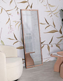 Specchio da Muro Berlino Rosa 55x2x150 cm in MDF e Vetro e Specchio Rosa      