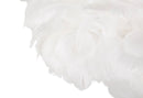 Lampada da Terra Feathers Slim Bianca Ø43x170 cm in Ferro e Plastica Bianco e Oro      