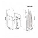 Poltrona Azore 56x59x82 h cm in Wicker Marrone