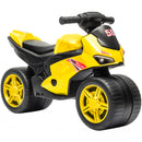 Moto Cavalcabile per Bambini 18 Mesi - 3 Anni Balance Senza Pedali con Musica Giallo      