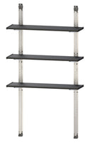 Scaffalatura 3 Ripiani per Casetta da Giardino 97x30 cm Altezza Regolabile Struttura in Metallo Keter Shelving Kit 100
