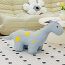 Sedia Poltrona per Bambini a Forma di Dinosauro 90x30x50 cm con Seduta Morbida Grigio