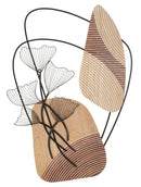 Pennello da Muro Tali 70x3x100 cm in Ferro e MDF Nero e Marrone      