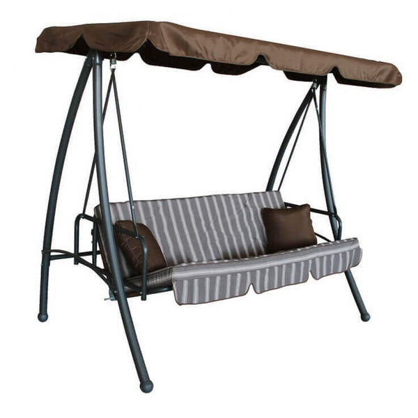 Dondolo Antigua con Cuscini 208x116x168 h cm in Acciaio Marrone online