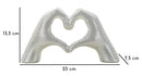 Scultura Lover Silver 25x7,5x13,5 cm in Resina Argento      