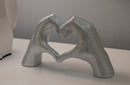 Scultura Lover Silver 25x7,5x13,5 cm in Resina Argento      