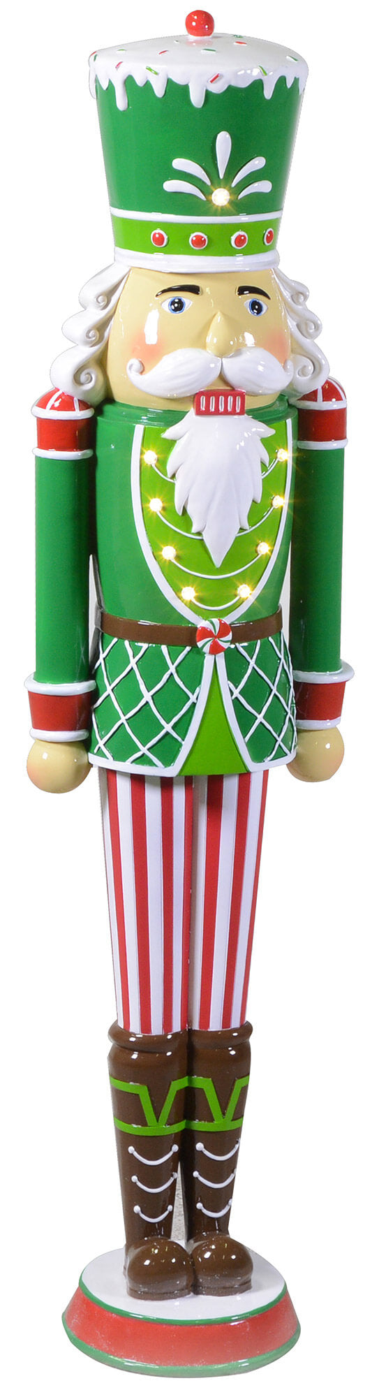 Soldatino Schiaccianoci in Resina 24x17xh95 cm con LED Decorazione Verde online