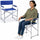 Sedia Regista 57x48x78 cm Struttura in Alluminio Rivestimento Tessuto Oxford Blu