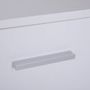 Mobiletto Cassettiera 2 Cassetti 2 Ante con Ripiano Regolabile in Legno Bianco 71x35x76 cm 