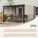 Copertura per Gazebo Pergola 3x3 m 488x122 cm  in PE Impermeabile Cachi